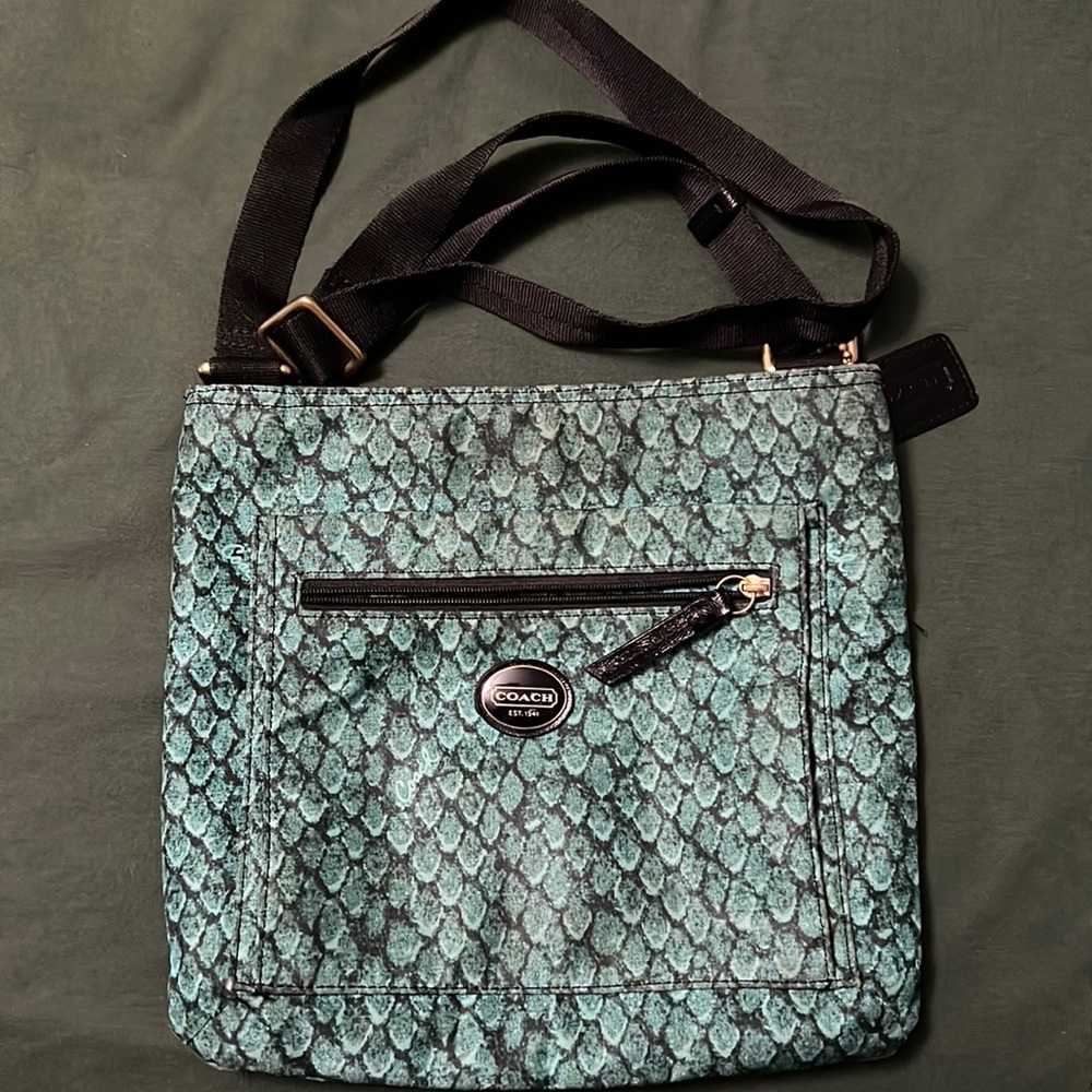 Coach Snake skin detail purse.